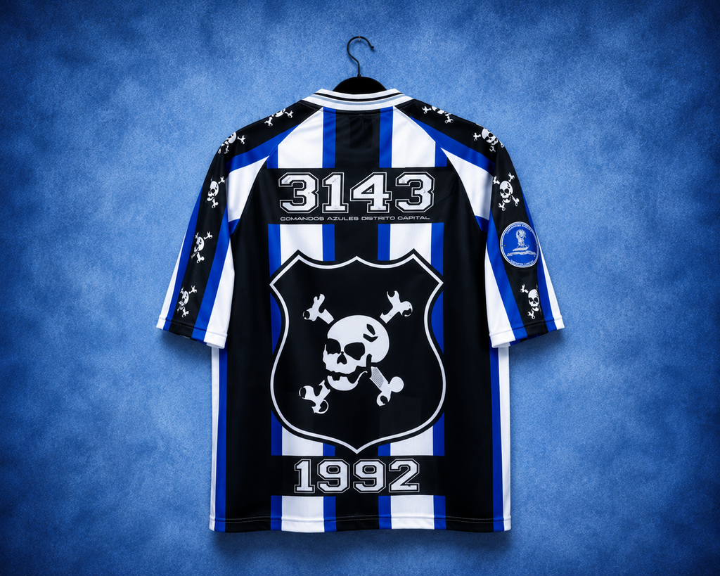 Camiseta Conmemorativa Comandos Azules Distrito Capital 3143 | Edición 2026