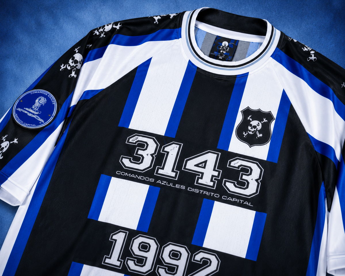 Camiseta Conmemorativa Comandos Azules Distrito Capital 3143 | Edición 2026