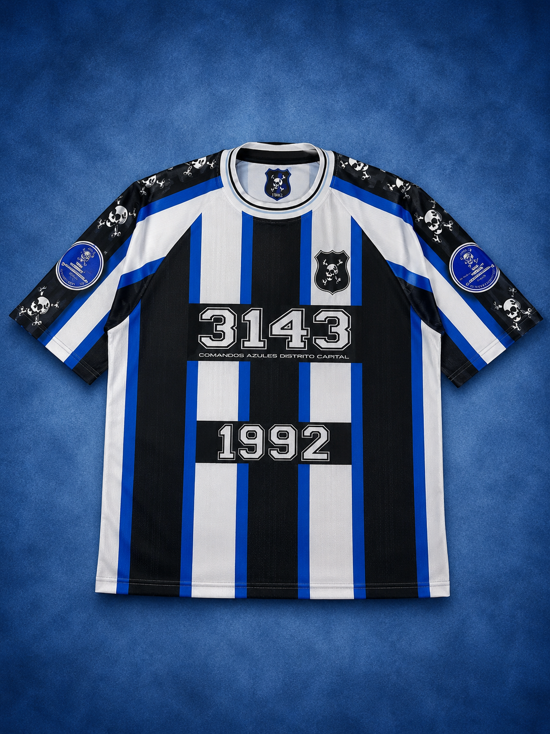 Camiseta Conmemorativa Comandos Azules Distrito Capital 3143 | Edición 2026